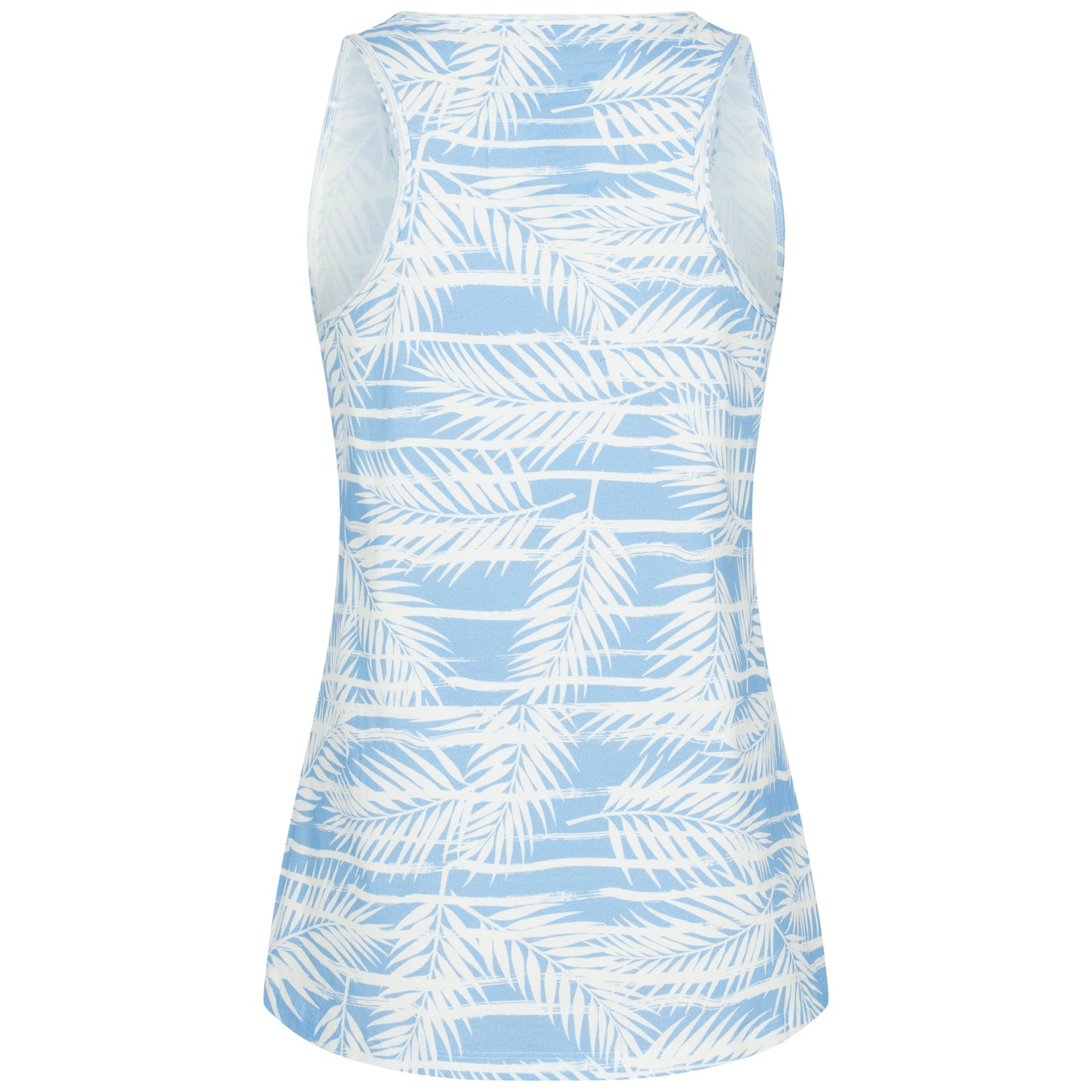 Palms Tank Top Long Cut Damen Airy Blue - Back