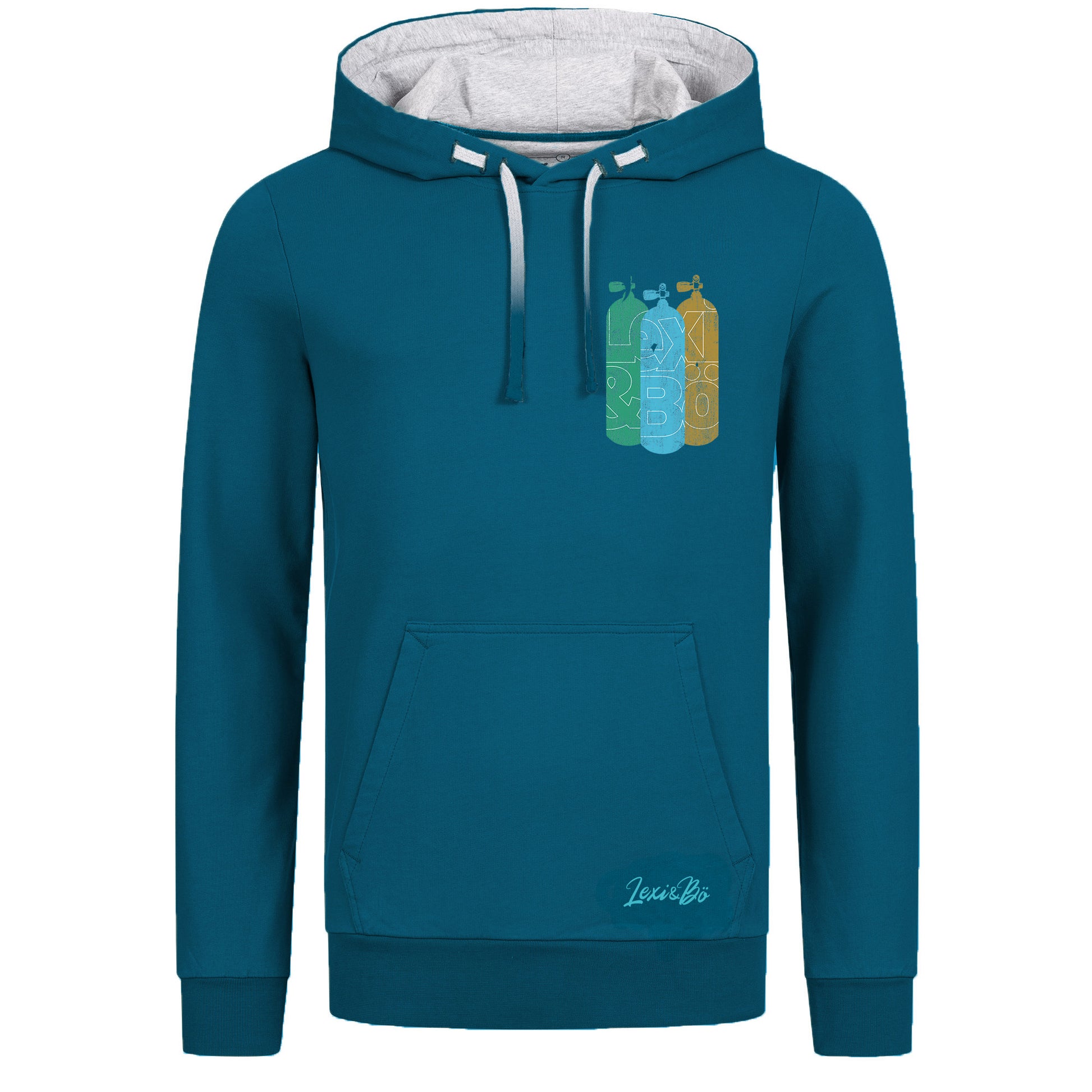 125 Three Tanks Herren Hoodie Lyons Blue - Front