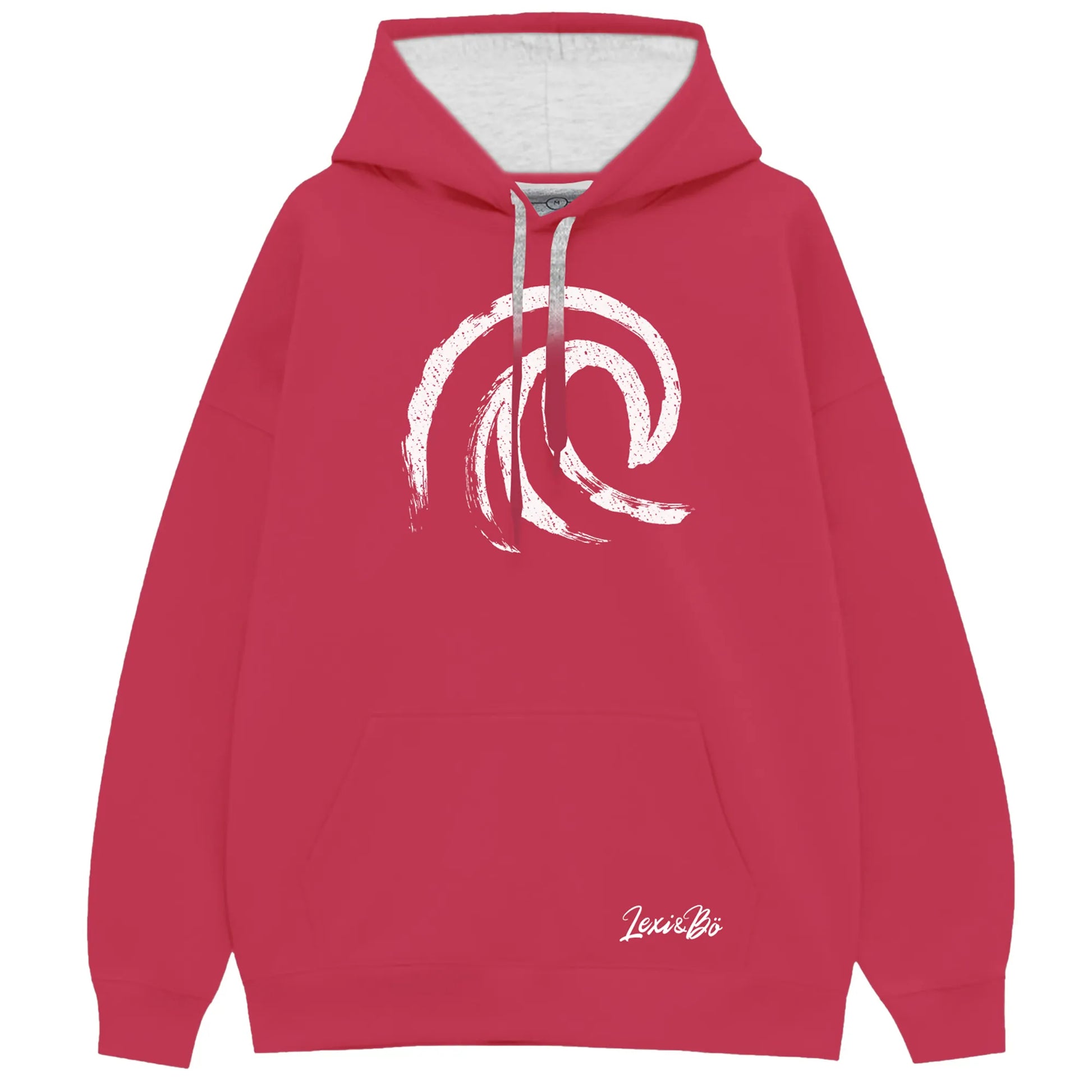 Wave Oversized Hoodie Damen Winterberry - Front