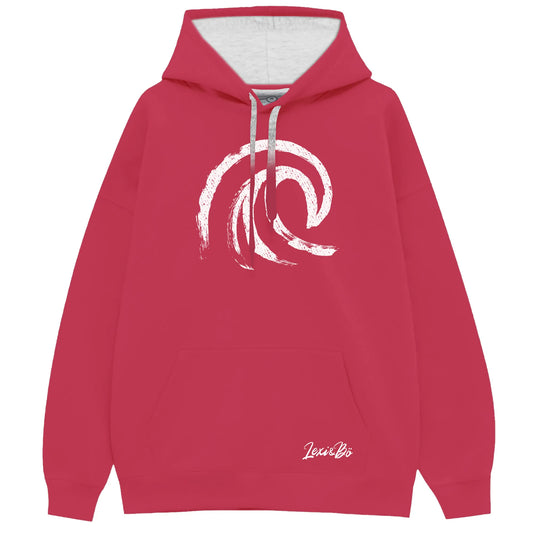 Wave Oversized Hoodie Damen Winterberry - Front