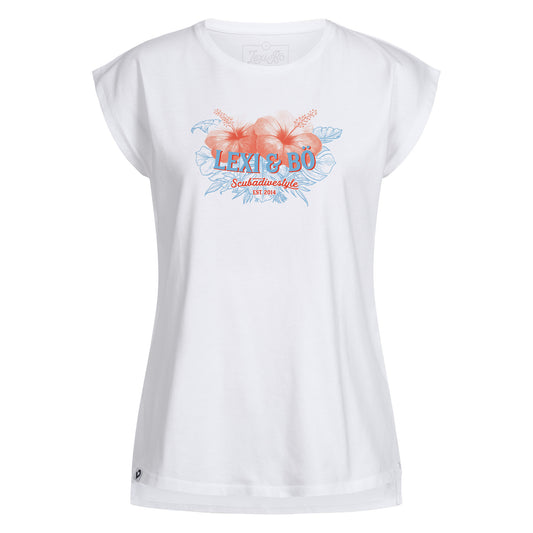Damen T-Shirt Hibiskus Bio-Baumwolle