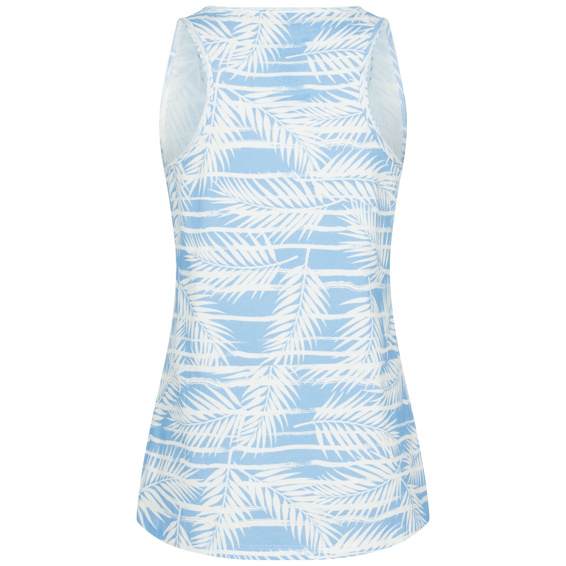Palms Tank Top Long Cut Damen Airy Blue - Back