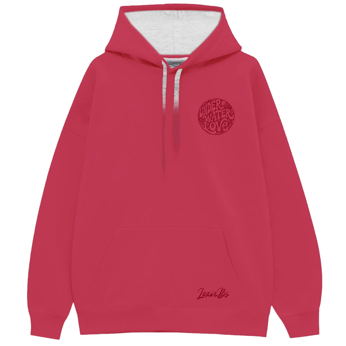 Under Water Love Oversized Hoodie Damen