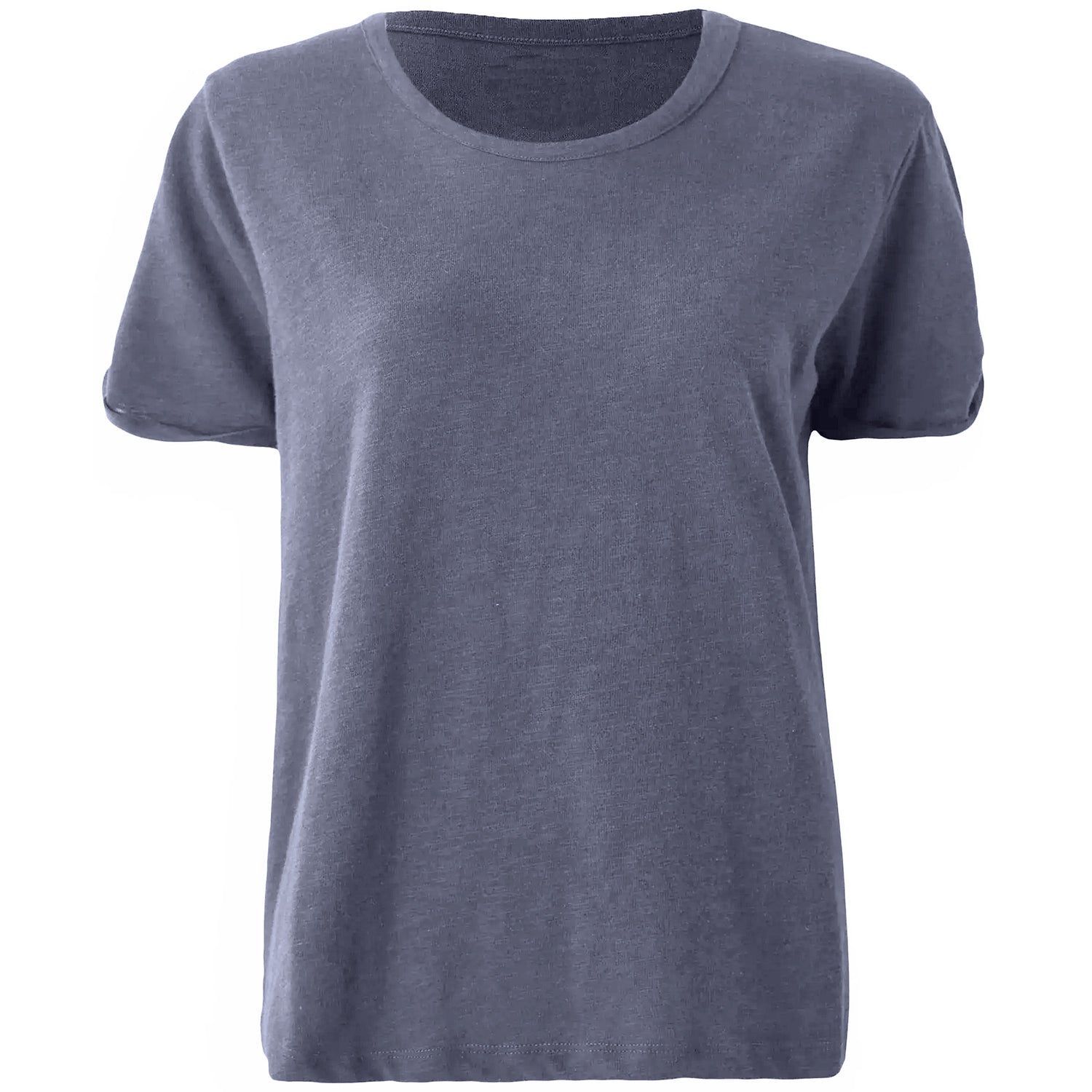 Basic Damen Oversized T-Shirt Blue Granite Frontansicht ohne Print