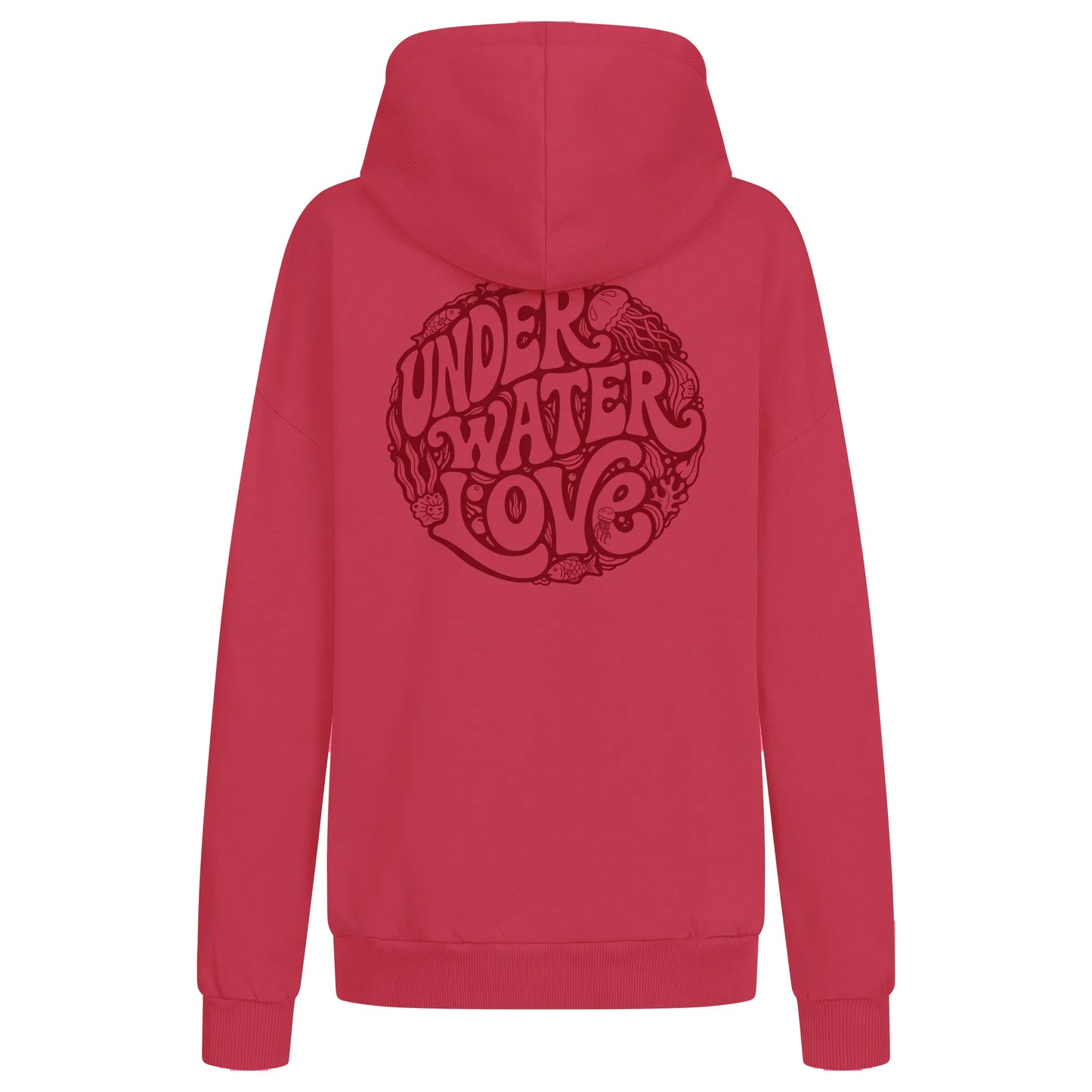 Under Water Love Oversized Hoodie Damen