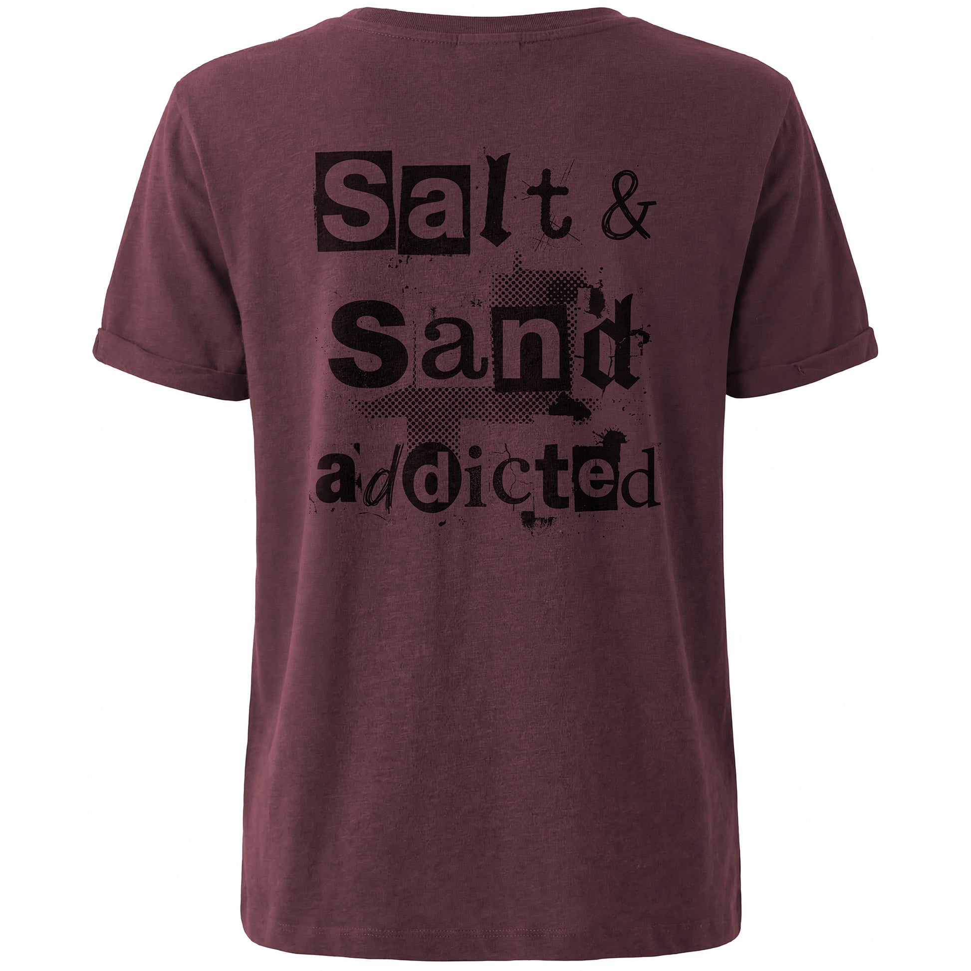Salt and Sand addicted Damen Oversized T-Shirt Windsor Wine Rückenprint