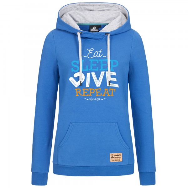 Eat. Sleep. Dive. Repeat. Women's hoodie with statement print for divers made of American fleece