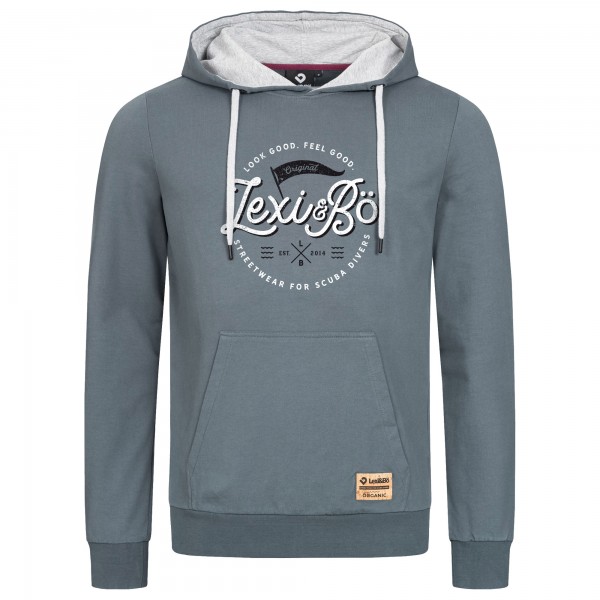 Hoodie for men in various colours with large Lexi&Bö vintage brand print