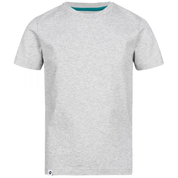 Basic-T-Shirt für Kids in der Trendfarbe Lightgreymelange