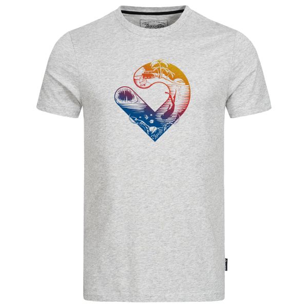 T-Shirt für Herren in Grau Melange mit traumhaftem Logoprint