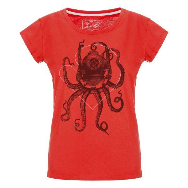 Nautical octopus T-shirt women