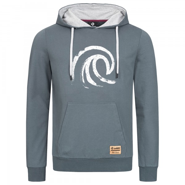 Men's plain hoodie with wave print