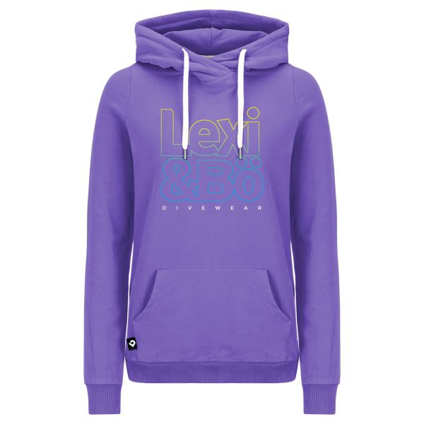 Lexi&Bö Divewear Hoodie für Damen in ultra violett - Vorderansicht