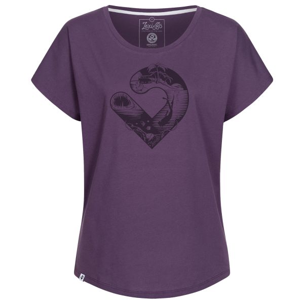 Purple oversized T-shirt for women with logo print Scuba Summer