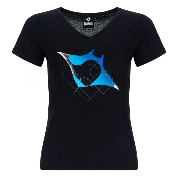 Manta ray v-neck women t-shirt